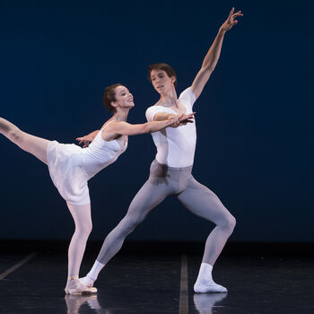 Image of Virginia and Brandon dancing Square Dance.
